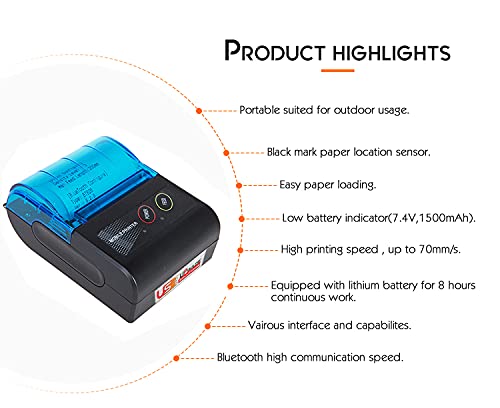 F2C Thermal Receipt Printer Portable Mini Wireless Bluetooth 2